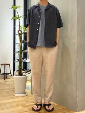 「OOFOS（ウーフォス）のOOFOS　Ooriginal（サンダル）」を使った、ショウゴさん（メンズ・182cm）の夏コーディネート