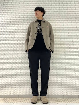 「アイテム（カバーオール）」を使った、ショウゴさん（メンズ・182cm）の秋コーディネート