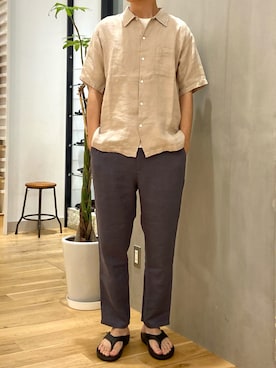 「OOFOS（ウーフォス）のOOFOS　Ooriginal（サンダル）」を使った、ショウゴさん（メンズ・182cm）の夏コーディネート