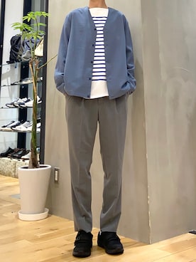 「シャツジャケット」｜「アイテム（その他アウター）」を使った、ショウゴさん（メンズ・182cm）の春コーディネート