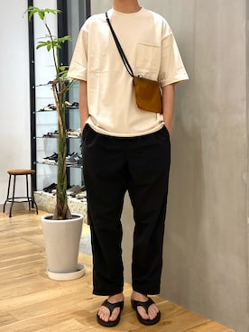 「OOFOS（ウーフォス）のOOFOS　Ooriginal（サンダル）」を使った、ショウゴさん（メンズ・182cm）の夏コーディネート