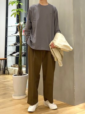 「LACOSTE」｜「アイテム（ブルゾン）」を使った、ショウゴさん（メンズ・182cm）の春コーディネート