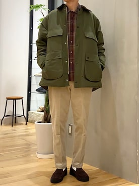 「チェック柄に恋してる」｜「アイテム（その他アウター）」を使った、ショウゴさん（メンズ・182cm）の秋コーディネート