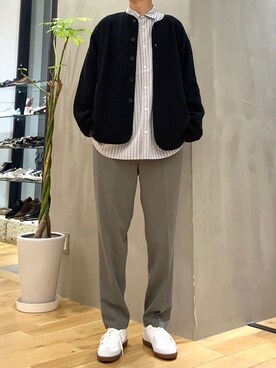 「ジャーマントレーナー」｜「アイテム（ブルゾン）」を使った、ショウゴさん（メンズ・182cm）の秋コーディネート