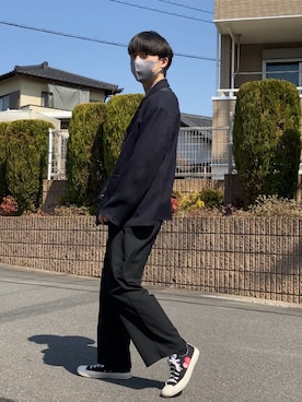 「niko and...（ニコアンド）のアイテム（その他アウター）」を使った、いっせいさん（メンズ・170cm）の春コーディネート