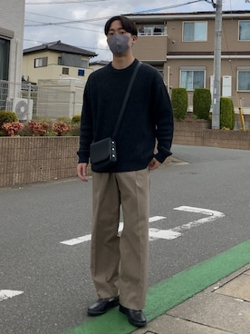 「アイテム（ショルダーバッグ）」を使った、いっせいさん（メンズ・170cm）の春コーディネート