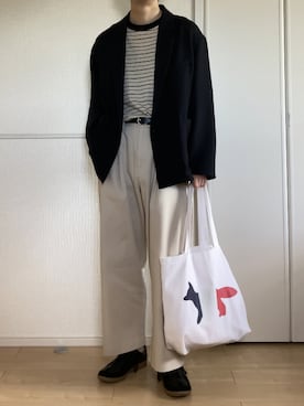 「FUDGE」｜「アイテム（その他アウター）」を使った、いっせいさん（メンズ・170cm）の秋コーディネート