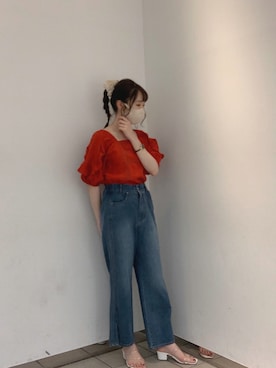 「デニムパンツスタイル」｜まみさん（レディース・164cm）の夏コーディネート