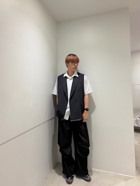 「アイテム（ダウンベスト）」を使った、kokiさん（メンズ・181cm）の春コーディネート