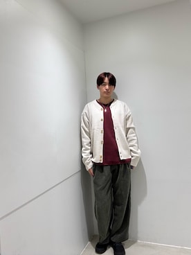 「SENSE OF PLACE by URBAN RESEARCH（センスオブプレイスバイアーバンリサーチ）のハリヌキケーブルニットカーディガン（カーディガン/ボレロ）」を使った、kokiさん（メンズ・181cm）の秋コーディネート