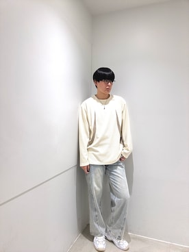 「アイテム（Tシャツ/カットソー）」を使った、kokiさん（メンズ・181cm・10代）の秋コーディネート