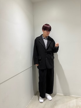 「アイテム（テーラードジャケット）」を使った、kokiさん（メンズ・181cm）の秋コーディネート