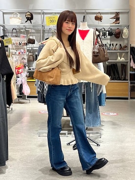 「アイテム（サンダル）」を使った、こるちゃんさん（レディース・158cm）の秋コーディネート