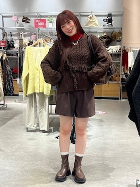 「アイテム（ポロシャツ）」を使った、こるちゃんさん（レディース・158cm・20代）の冬コーディネート