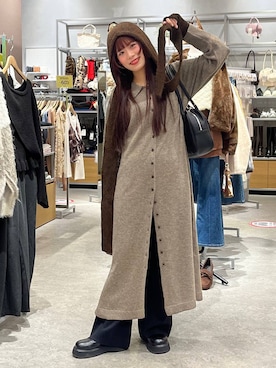 「アイテム（アームカバー）」を使った、こるちゃんさん（レディース・158cm）の秋コーディネート