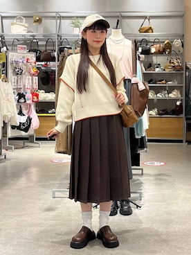 「LOWRYS FARM（ローリーズファーム）のアイテム（サンダル）」を使った、こるちゃんさん（レディース・158cm）の秋コーディネート