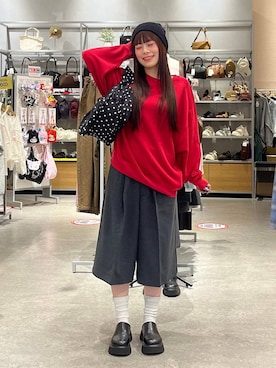 「LOWRYS FARM（ローリーズファーム）のソフトウラケプルオーバー  579079（スウェット）」を使った、こるちゃんさん（レディース・158cm）の秋コーディネート