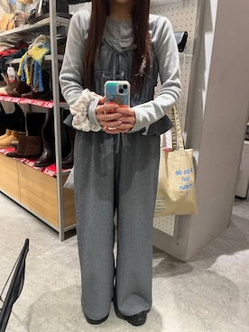 「LOWRYS FARM（ローリーズファーム）のボリュームローファー　634544（ローファー、ブラック系）」を使った、こるちゃんさん（レディース・158cm）の春コーディネート
