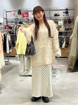 「アイテム（バレッタ/ヘアクリップ）」を使った、こるちゃんさん（レディース・158cm）の冬コーディネート