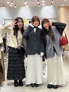 「LOWRYS FARM（ローリーズファーム）のアイテム（ベスト）」を使った、こるちゃんさん（レディース・158cm）の秋コーディネート