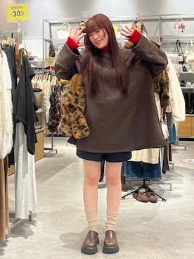 「アイテム（ネックウォーマー/スヌード）」を使った、こるちゃんさん（レディース・158cm）の秋コーディネート