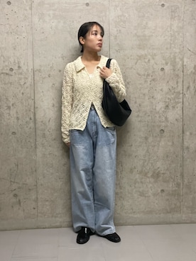 「KBF（ケイビーエフ）のアイテム（パンツ）」を使った、kiraraさん（レディース・156cm）の春コーディネート