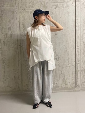 「フェスコーデ」｜「アイテム（キャップ）」を使った、kiraraさん（レディース・156cm）の春コーディネート