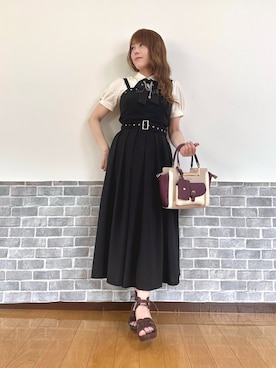 「axes femme（アクシーズファム）のアイテム（ワンピース）」を使った、まりさん（レディース・157cm）の夏コーディネート