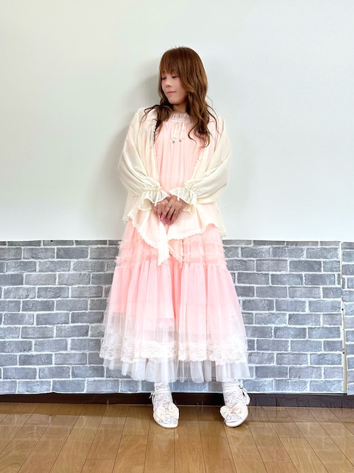 axes femme｜フレアスリーブチュールワンピース | Rakuten