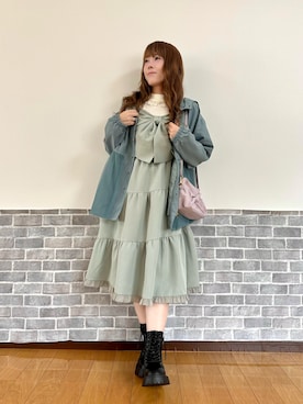 「アイテム（チーク）」を使った、まりさん（レディース・157cm）の秋コーディネート