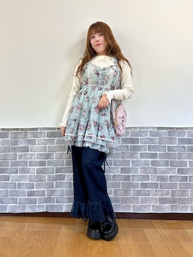 「アイテム（チュニック）」を使った、まりさん（レディース・157cm）の秋コーディネート