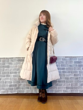 「アイテム（ワンピース/ドレス）」を使った、まりさん（レディース・157cm）の冬コーディネート