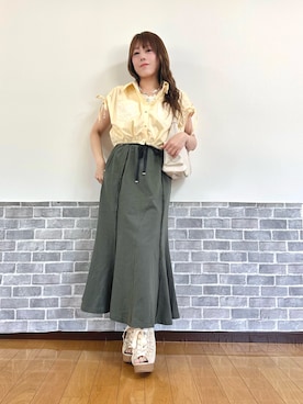 「axes femme（アクシーズファム）のアイテム（アクセサリー）」を使った、まりさん（レディース・157cm）の夏コーディネート