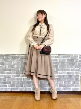 「アイテム（タンクトップ）」を使った、まりさん（レディース・157cm）の夏コーディネート