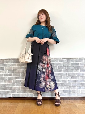 「アイテム（トートバッグ）」を使った、まりさん（レディース・157cm）の夏コーディネート