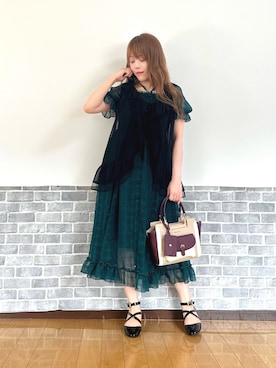 「アイテム（パンプス）」を使った、まりさん（レディース・157cm）の夏コーディネート