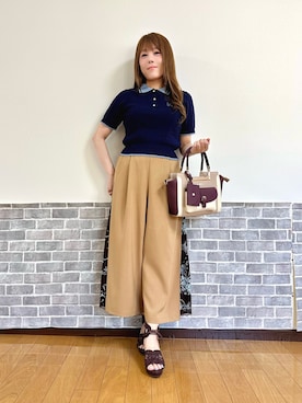 「axes femme（アクシーズファム）のアイテム」を使った、まりさん（レディース・157cm）の夏コーディネート