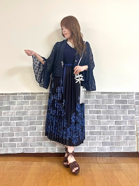 「アイテム（タンクトップ）」を使った、まりさん（レディース・157cm）の夏コーディネート