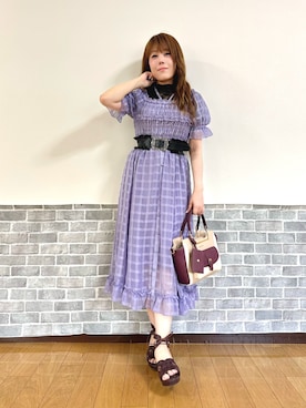 「ラベンダー」｜まりさん（レディース・157cm）の夏コーディネート