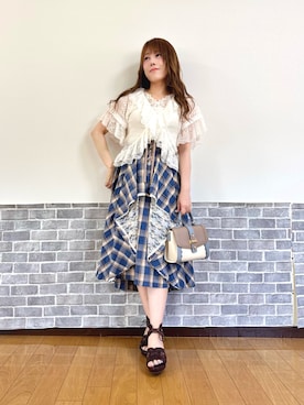 「axes femme（アクシーズファム）のアイテム」を使った、まりさん（レディース・157cm）の夏コーディネート