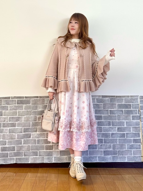 ふわふわモヘアニットケープ（カーディガン/ボレロ）｜axes femme