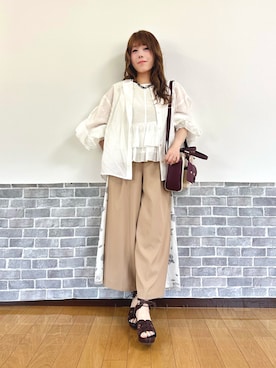 「axes femme（アクシーズファム）のアイテム（アクセサリー）」を使った、まりさん（レディース・157cm）の夏コーディネート