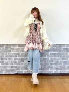 「森ガール」｜まりさん（レディース・157cm）の秋コーディネート