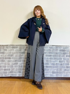 「axes femme（アクシーズファム）のアイテム（ニット/セーター）」を使った、まりさん（レディース・157cm）の秋コーディネート