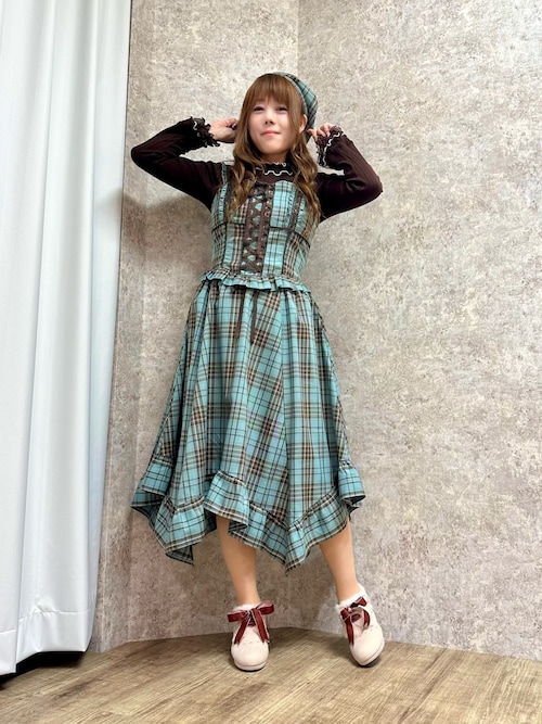 タータンチェックリボンベレー（ハンチング/ベレー帽）｜axes femme