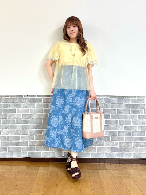 C2美品　ozz oneste あみあげスカート デニム　フェアリーグランジ C2美品 ozz oneste あみあげスカート デニム フェアリーグランジ