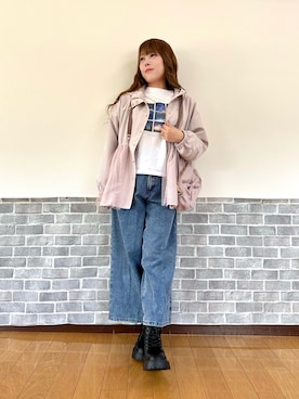 「アイテム（マウンテンパーカー）」を使った、まりさん（レディース・157cm）の秋コーディネート