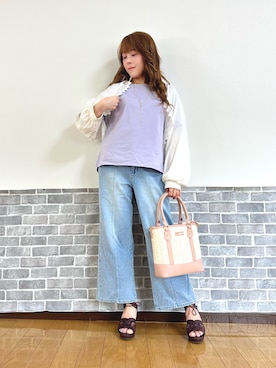 「アイテム（ストール/ショール）」を使った、まりさん（レディース・157cm）の夏コーディネート