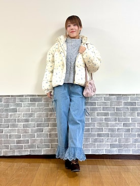 「アイテム（ピーコート）」を使った、まりさん（レディース・157cm）の秋コーディネート