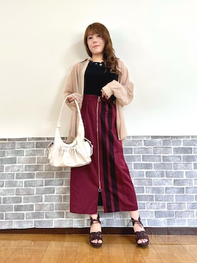 「アイテム（トートバッグ）」を使った、まりさん（レディース・157cm）の夏コーディネート